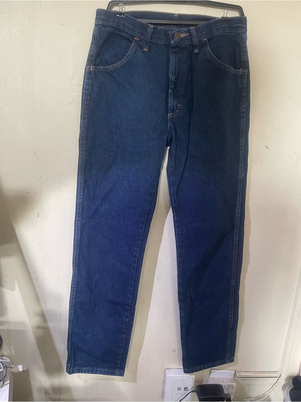 Rustler Size 31X34 Dark Blue Men’st Straight-Leg Jeans